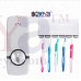 OkaeYa Plastic Automatic Toothpaste Dispenser with Tooth Brush Holder for Homes and Bathrooms (Multicolour, 16x10.5x7.6cm)